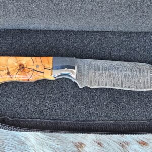 Mammoth Tusk and Stainless Steel Damascus